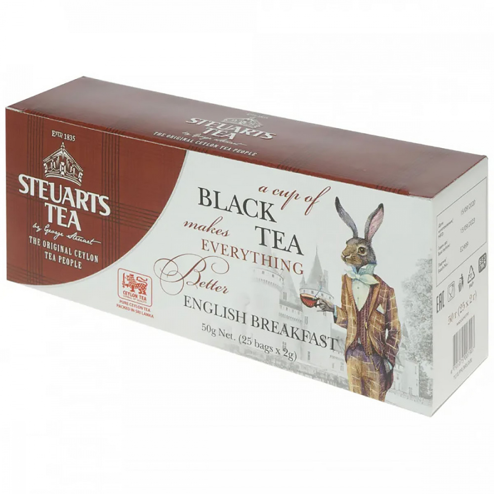 Чай STEUARTS TEA ENGLISH BREAKFAST черный 25 пак