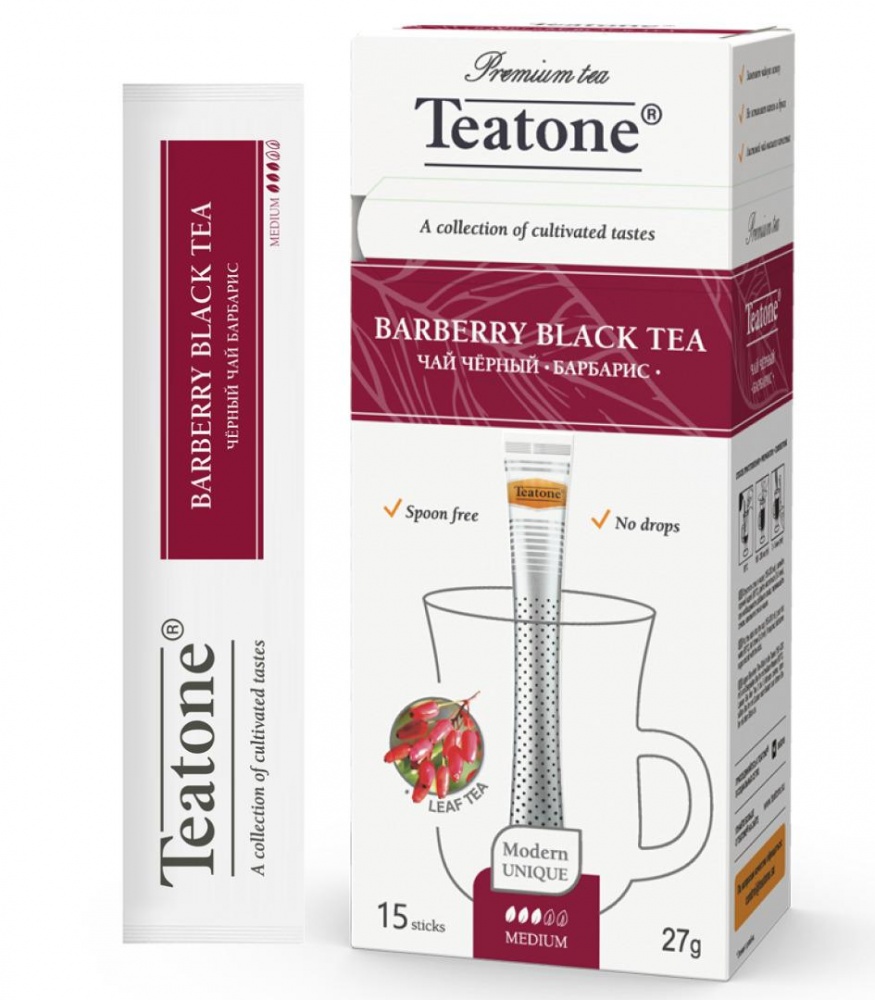 Чай Teatone Чёрный Барбарис (15 стиков*1,8 г)