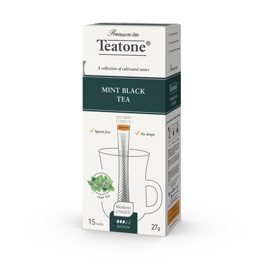 Чай Teatone Чёрный Мята (15 стиков*1,8 г)